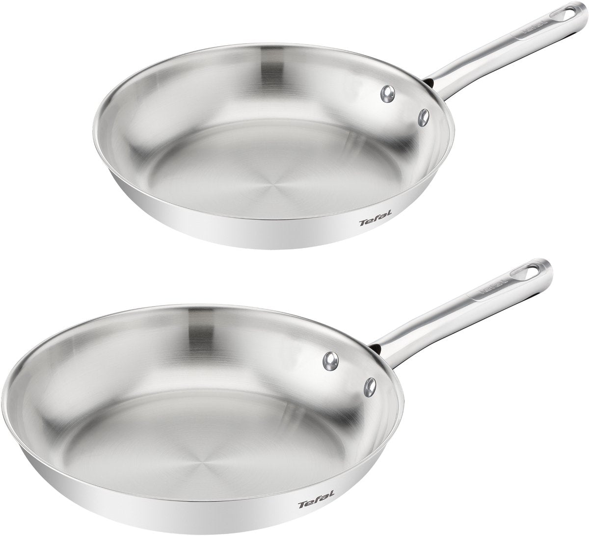 Set de 2 Poêles Tefal Duetto Inox 24/28cm