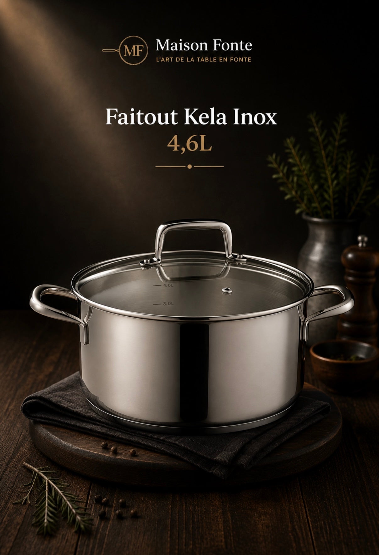 Faitout Kela Inox 4,6L