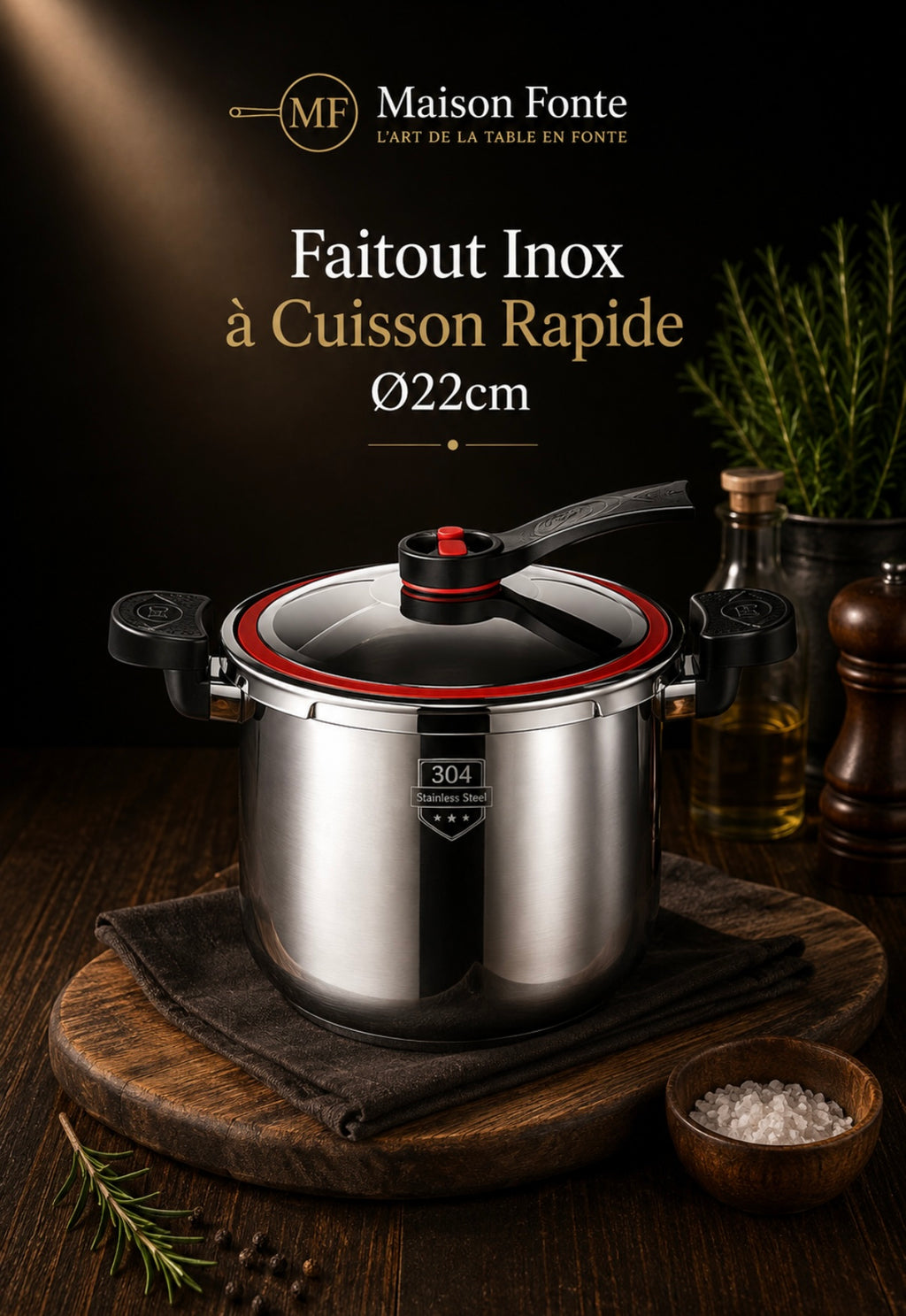Faitout Inox à Cuisson Rapide Ø22cm