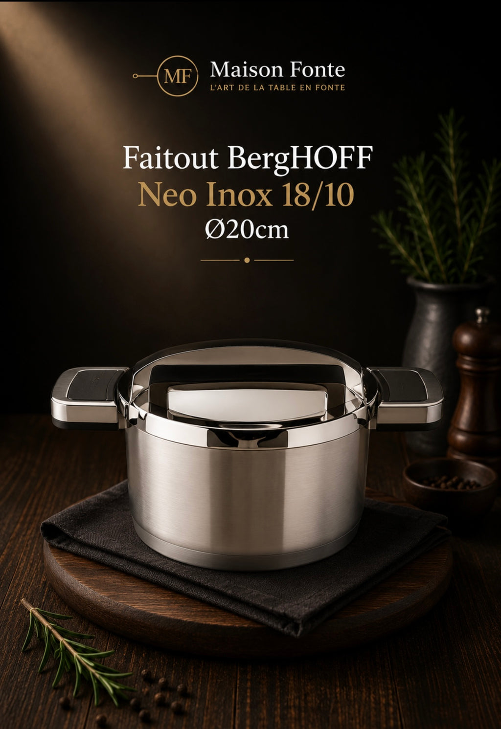 Faitout BergHOFF Neo Inox 18/10 Ø20cm
