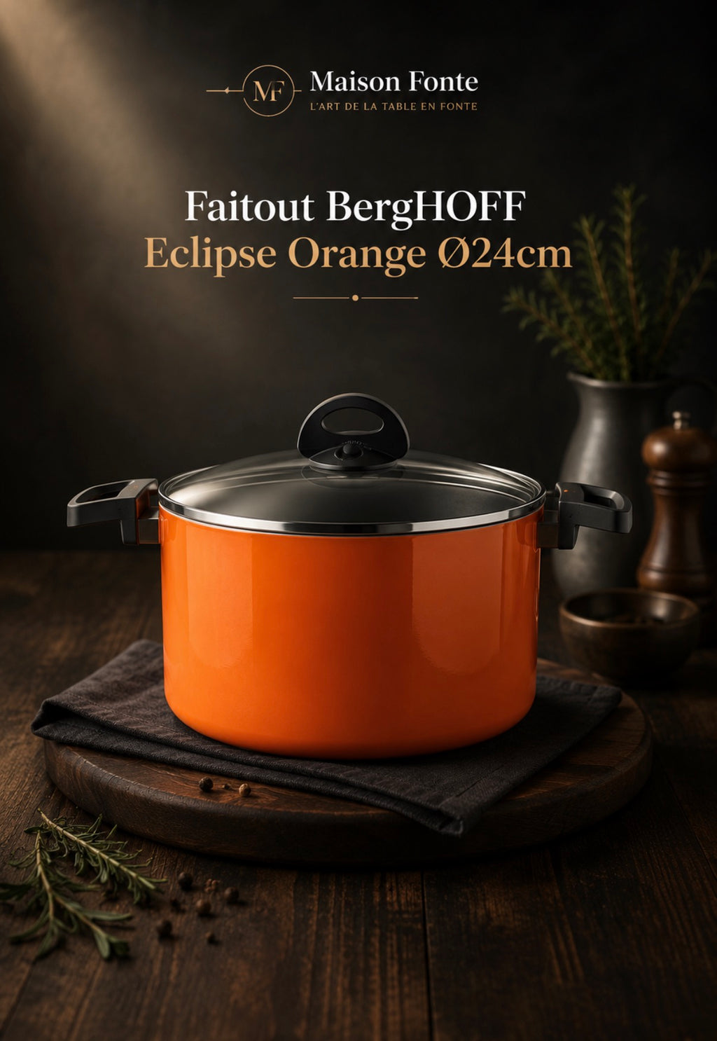 Faitout BergHOFF Eclipse Orange Ø24cm