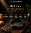 Mini Poêle en Fonte Émaillée